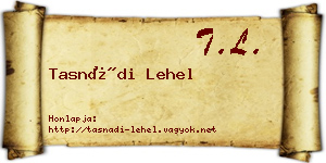 Tasnádi Lehel névjegykártya